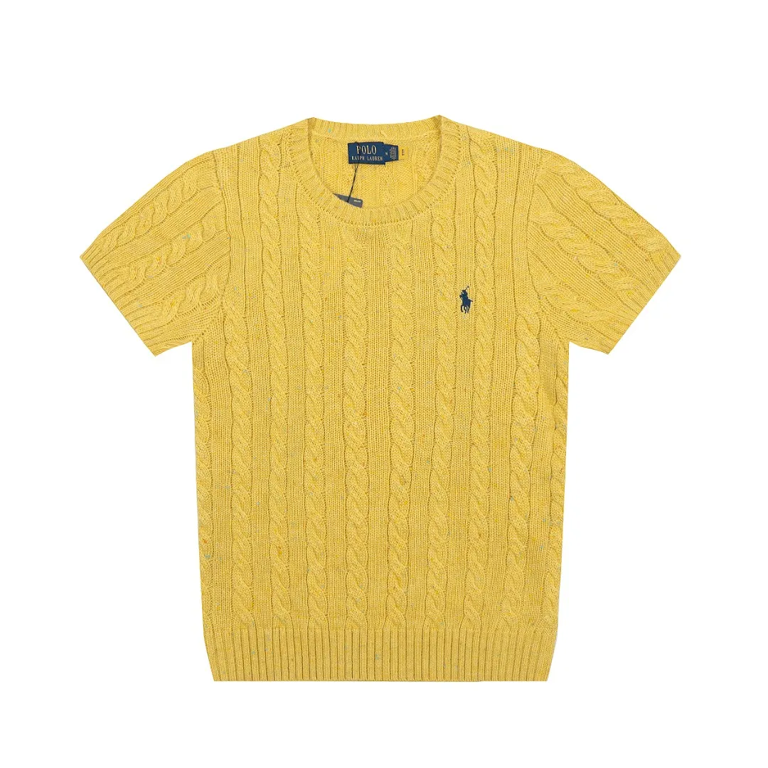 P166 💰 "Top quality" Style number: DS058# (on sale all year round) [Ralph Lauren wool blended pony embroidered logo twist knitted short sleeves] ✅Ralph Lauren gradient multi-color dot versatile hemp knitted round neck short sleeves for all seasons ✅15% merino cotton wool 85% wool blended clean and clear texture ✅ZP quality 1:1 version Scan the code to enter the GF website Counter quality ✅Details and quality are the only one in Guangzhou. Imported quality wool. Focus on high-end. Cost-effective. Needless to say good quality. ✅Restore the original version. The maximum size can be worn up to 150 pounds. Loose, comfortable and stress-free.